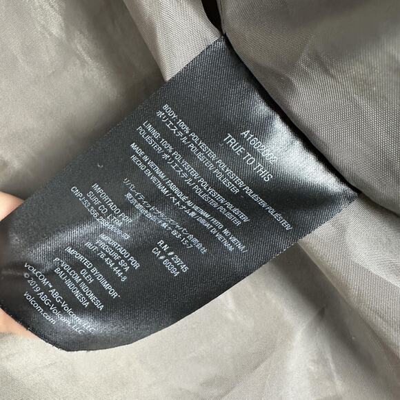 Volcom Shirt Jacket Mens XL Brown Plaid Fleece Button Up Lined Flannel Outdoor - Picture 7 of 12